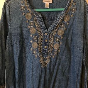 XL denim blouse